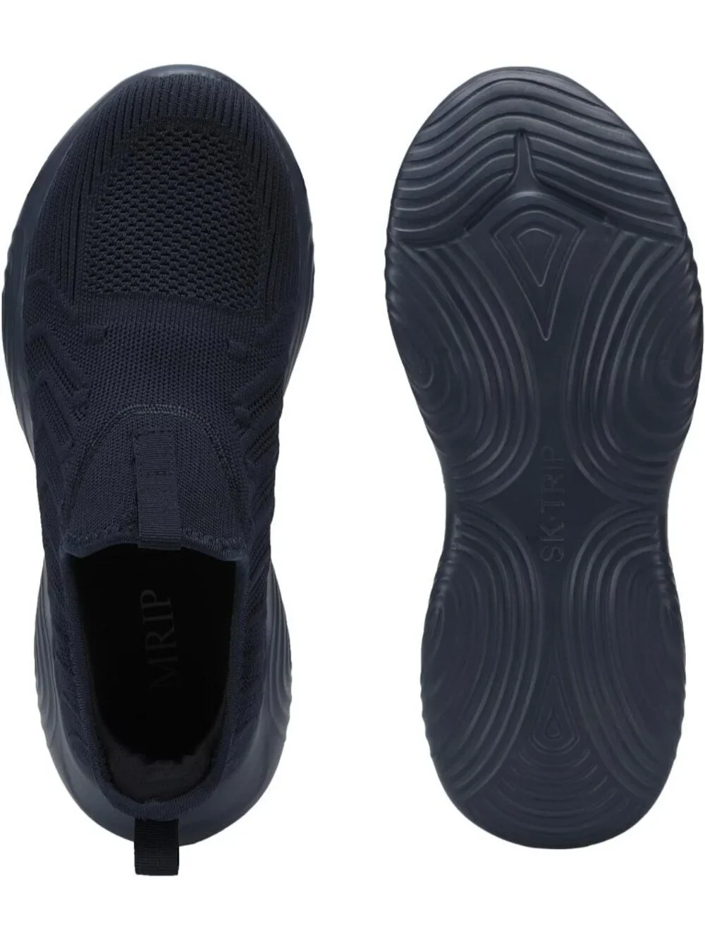 Men's Blue Slip On Walking Mesh Shoes Lightweight Comfortable Gym Running Shoes
